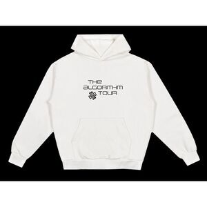 Lucky Daye‎ Hoodie L White Double Sided The Algorithm Tour Merch NEW